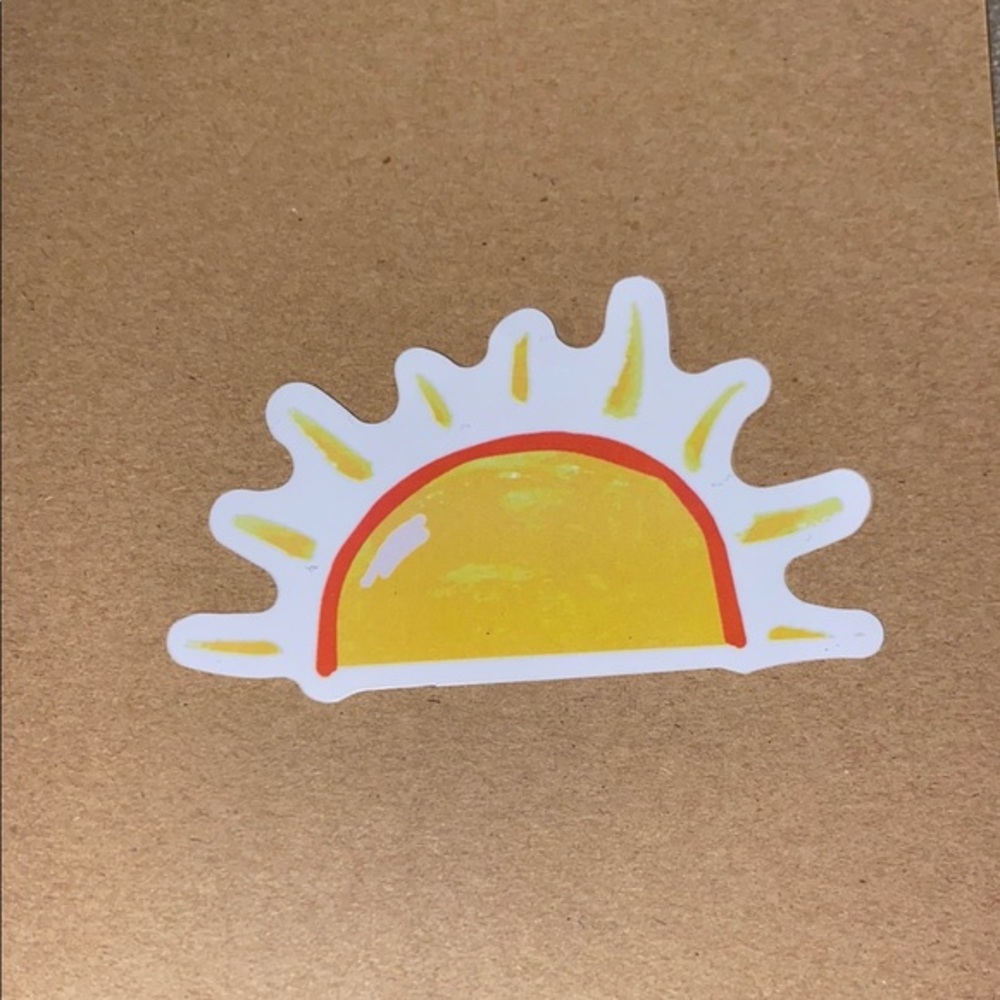 🌈20/$5🌈 Sunshine Sticker with Yellow and Orange Design